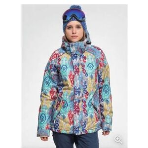 Burton Ski Jacket Snowboard Hooded DryRide Mountain Dew Print Limited Edition